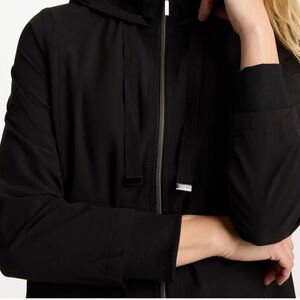 Chico's mixed rib hooded Jacket Chicos size 0.5 US 6 EUC